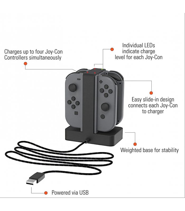 Switch pultelių Joy-Con pakrovimo stotelė