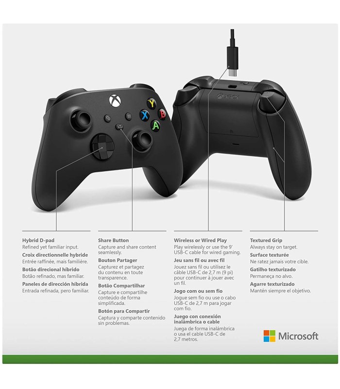 Įsigykite Pultelis Xbox Series S/X Belaidis Carbon Black + laidas Gera Kaina 