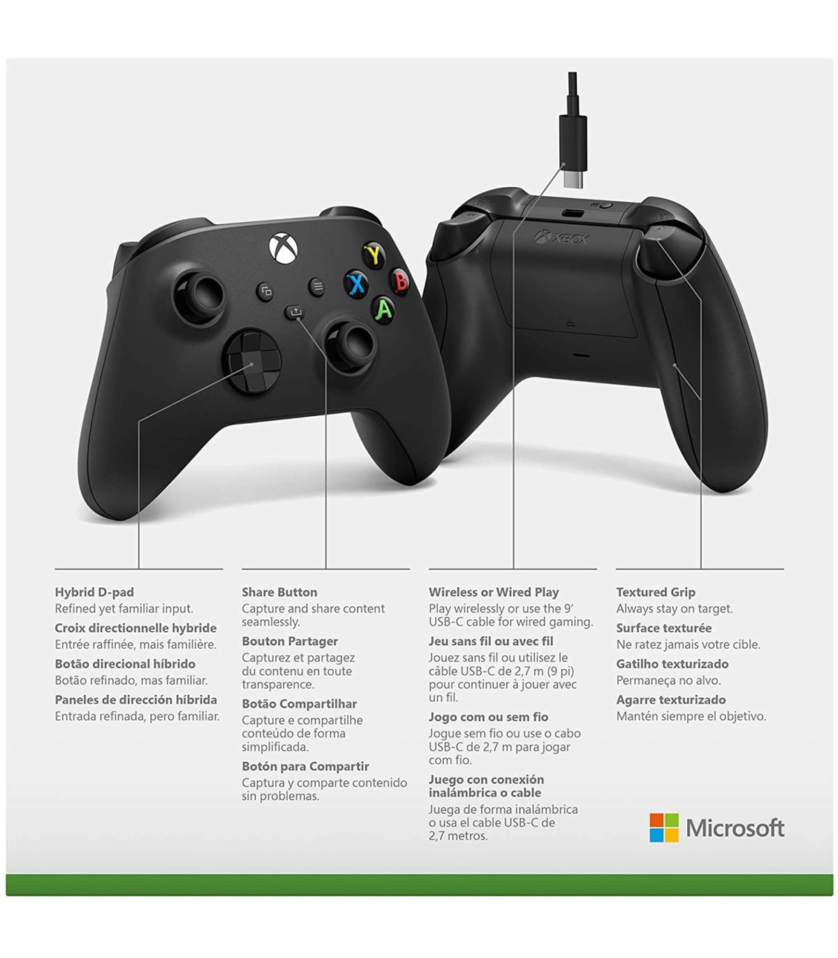 Įsigykite Pultelis Xbox Series S/X Belaidis Carbon Black + laidas Gera Kaina 