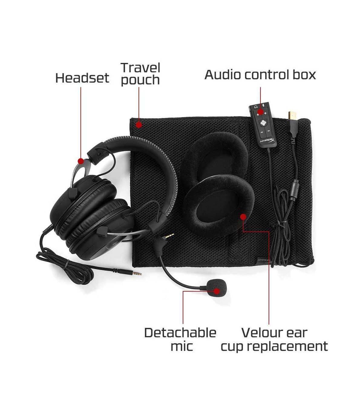 Įsigykite Ausinės KINGSTON HyperX Cloud II su mikrofonu PS4 / Xbox One / PC / Android Gera Kaina 