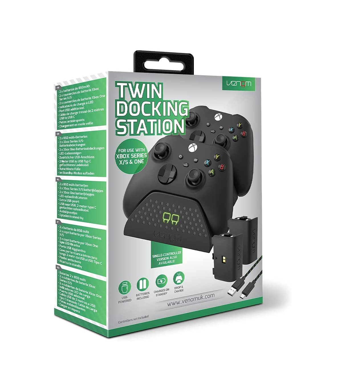 Įsigykite Venom Pakrovimo stotelė su akumuliatoriais Xbox One / Xbox Series pulteliams 2 vnt. Gera Kaina 