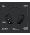 Ausinės belaidės Logitech G435 LIGHTSPEED & Bluetooth Wireless Gaming Headset - Ultra Lightweight (PC/PS4/PS5)