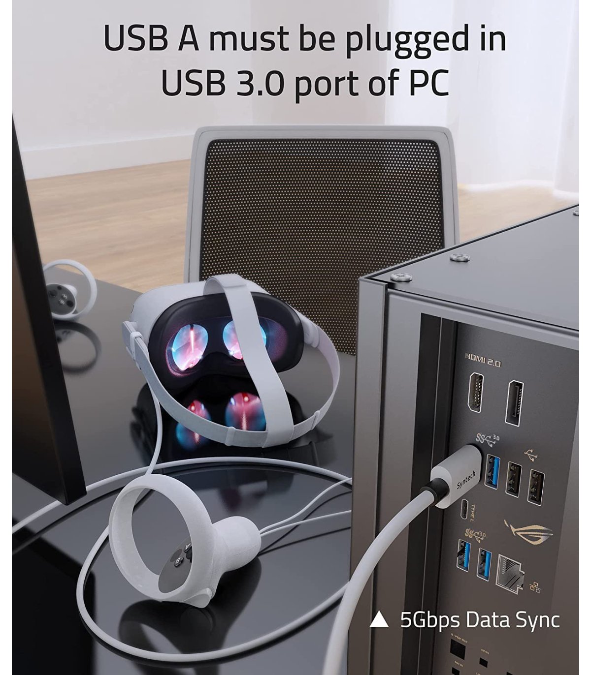 Buy Oculus Link cable 5M Syntech Type C USB 3.0 Oculus Quest / Quest 2 / PC for Great Price