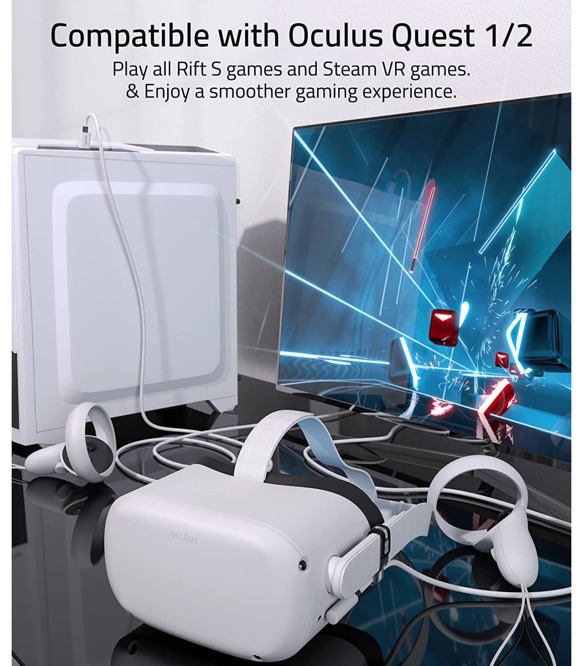 Купить Oculus Link провод 5M Syntech Type C USB 3.0 Oculus Quest / Quest 2 / PC Отличная цена