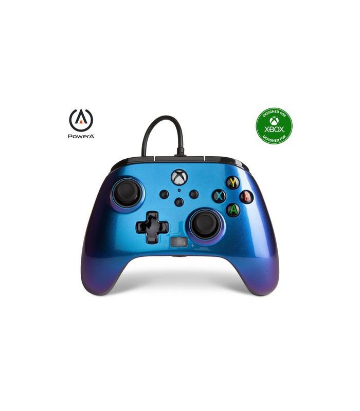 Купить Проводной контроллер PowerA Xbox One / Xbox Series Nebula Blue Отличная цена