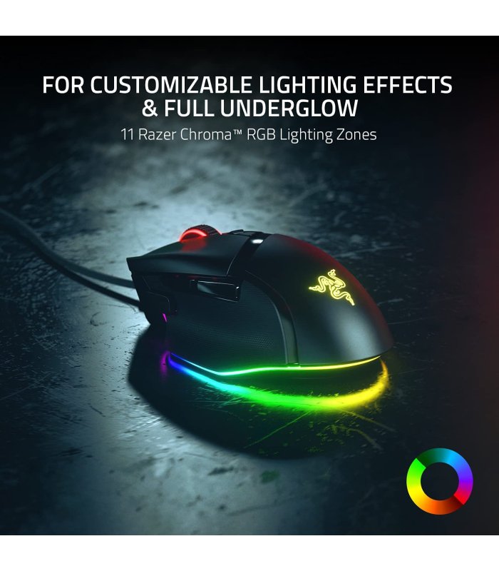 Проводная игровая мышь Razer Basilisk V3 с RGB-подсветкой, цвет черный