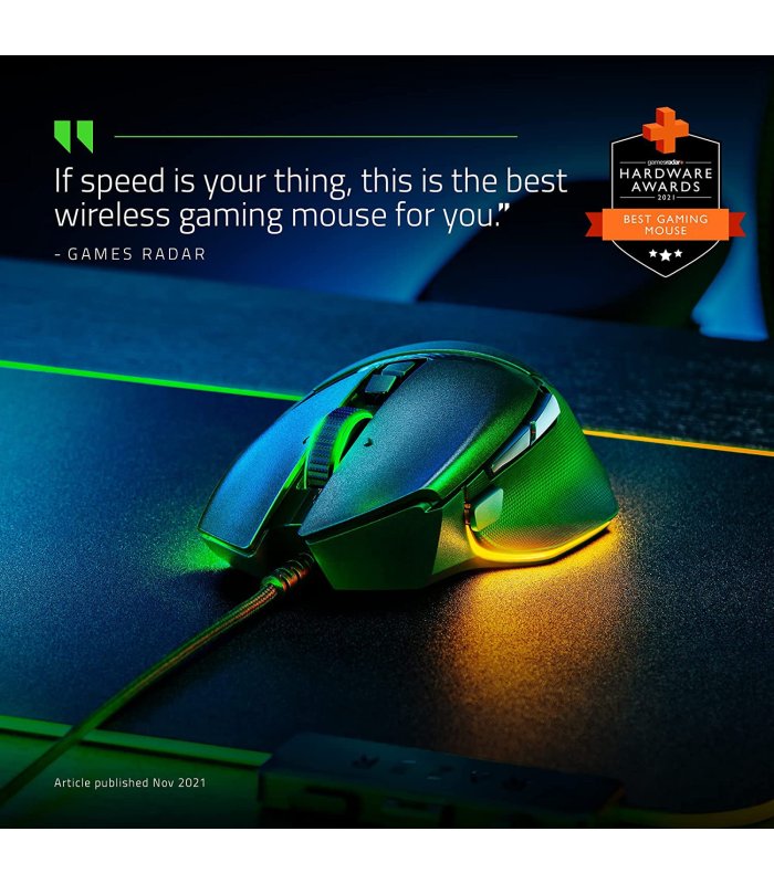 Проводная игровая мышь Razer Basilisk V3 с RGB-подсветкой, цвет черный