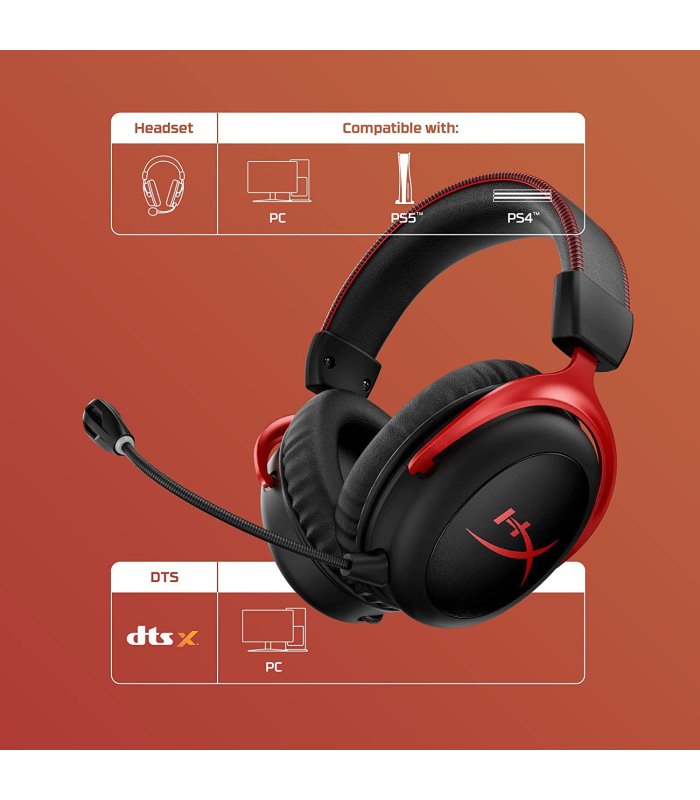 Įsigykite Ausinės belaidės KINGSTON HyperX Cloud II su mikrofonu PS4 / PS5 / Switch / PC Gera Kaina 