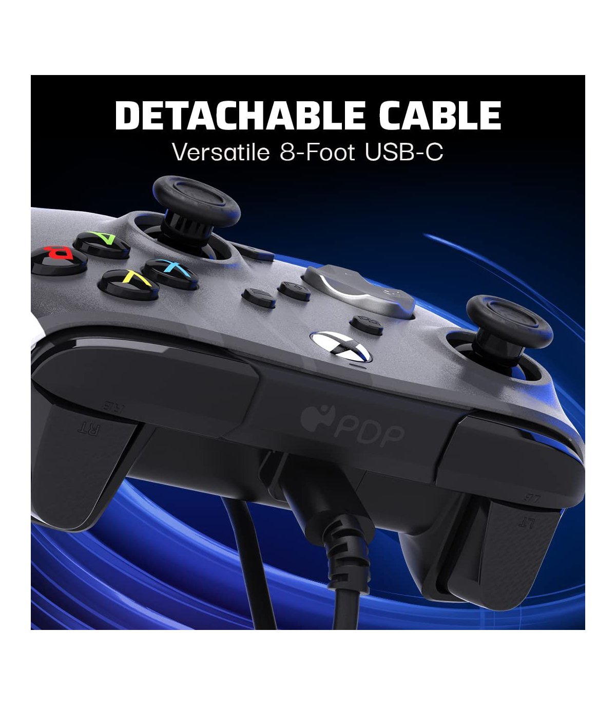 Įsigykite Pultelis laidinis Rematch PDP XBOX One / Xbox Series Radial Black Gera Kaina 