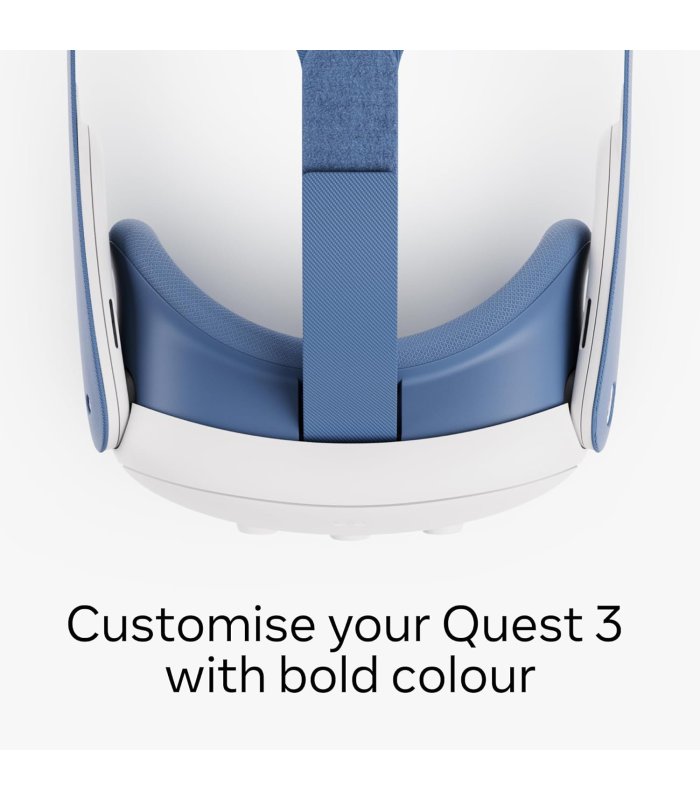 Meta Quest 3 Facial Interface and Head Strap (Elemental Blue)