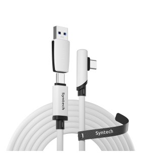 Syntech Link Cable Compatible with Meta/Oculus Quest and PC/Steam VR, 5m Upgraded Type C Cable with USB 3.0 Adapter