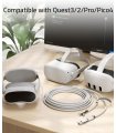 Syntech Link Cable Compatible with Meta/Oculus Quest and PC/Steam VR, 5m Upgraded Type C Cable with USB 3.0 Adapter