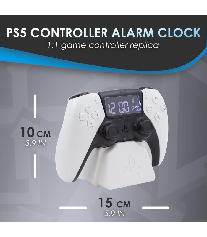 Paladone PlayStation white PS5 controller alarm clock