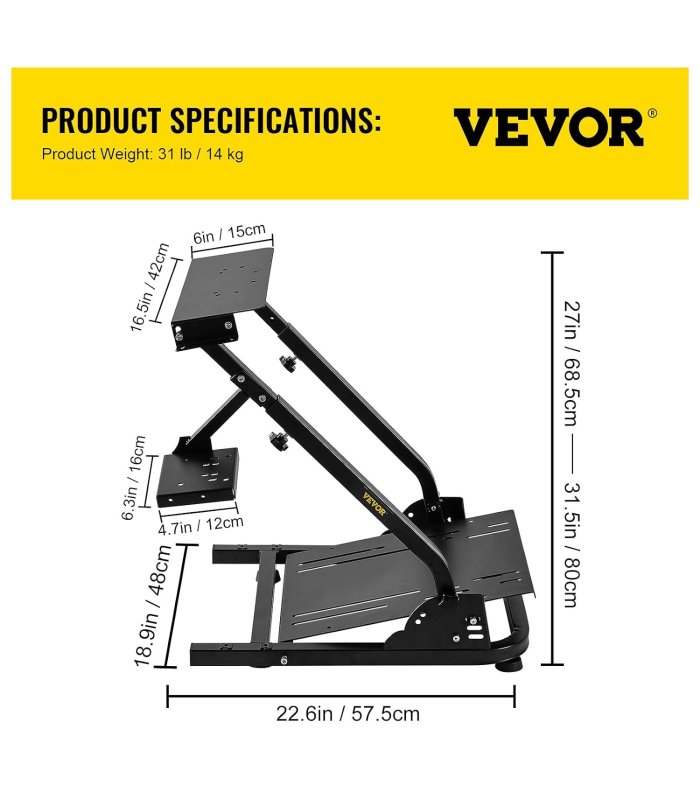 Steering Wheel Stand for Logitech G29 / G920 / G923 with Shifter Stand