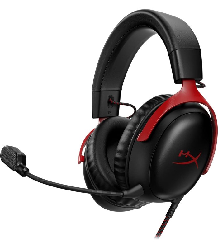 HyperX Cloud III juhtmega mängupeakomplekt, must / punane arvutile / PS5 / Xboxi seeria X|S