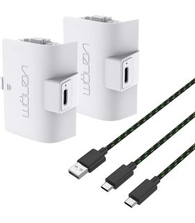 Venom 850 mAh taaslaetavad valged akud (2x) Xbox One / Xbox Series S/X jaoks