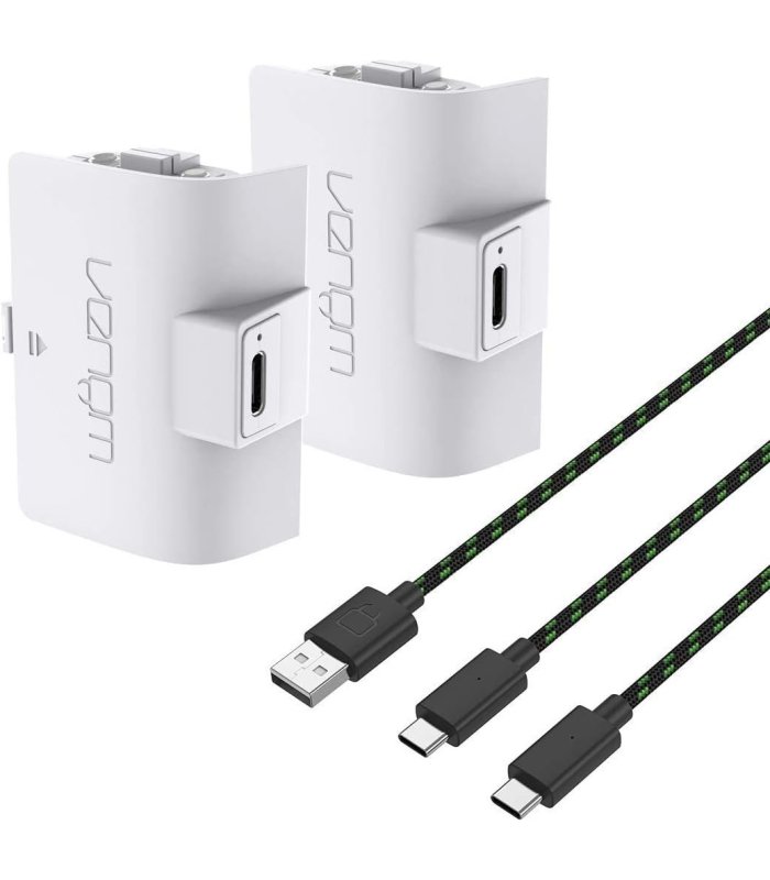 Venom 1100 mAh įkraunami balti akumuliatoriai (2x) Xbox One / Xbox Series S/X