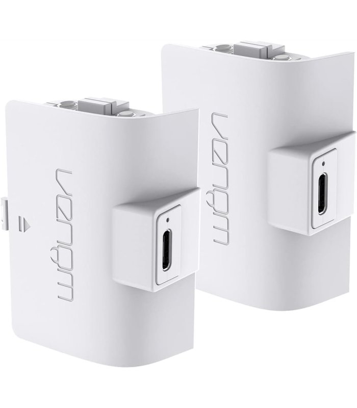 Venom 1100 mAh Rechargeable White Batteries (2x) for Xbox One / Xbox Series S/X