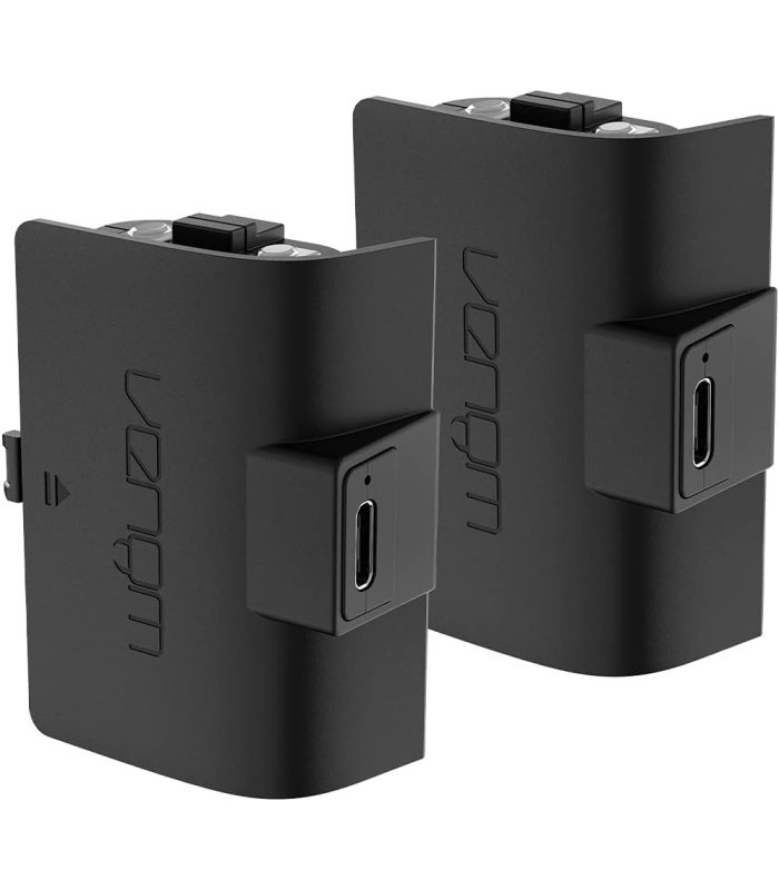 Venom 1100 mAh įkraunami Juodi akumuliatoriai (2x) Xbox One / Xbox Series S/X