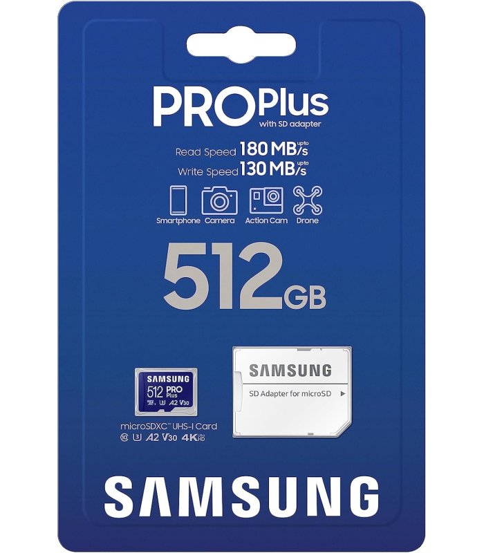 Atminties kortelė Samsung Pro Plus microSDXC 512GB su adapteriu