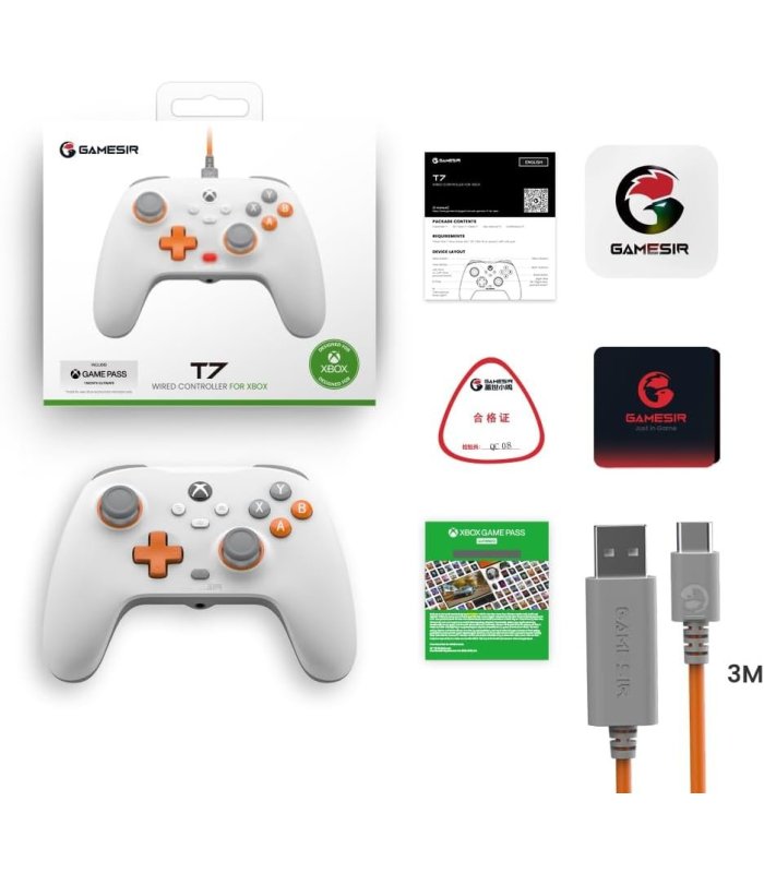Pirkt Xbox One / sērijas GameSir T7 vadu kontrolieris ar Hall Effect analogiem Lieliska cena