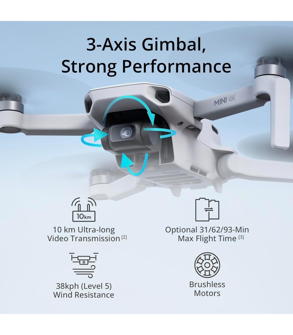 Купить Комбинированный дрон Dji Mini 4K UHD + Fly More Отличная цена