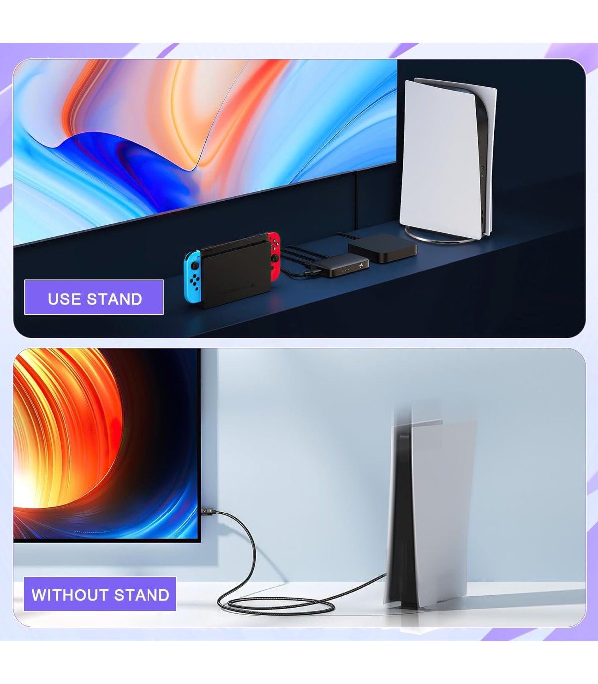 Купить Вертикальная подставка для PS5 в хроме Отличная цена