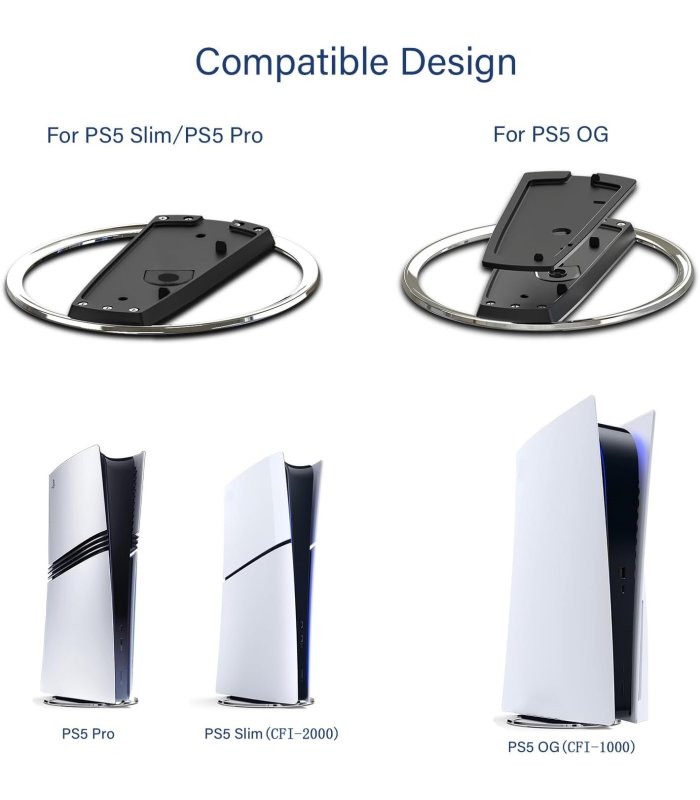 Купить Вертикальная подставка для PS5 в хроме  (PS5 Slim / Pro / standard) Отличная цена