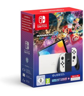 Buy Nintendo Switch OLED White + Mario Kart 8 Deluxe Bundle + NSO for Great Price