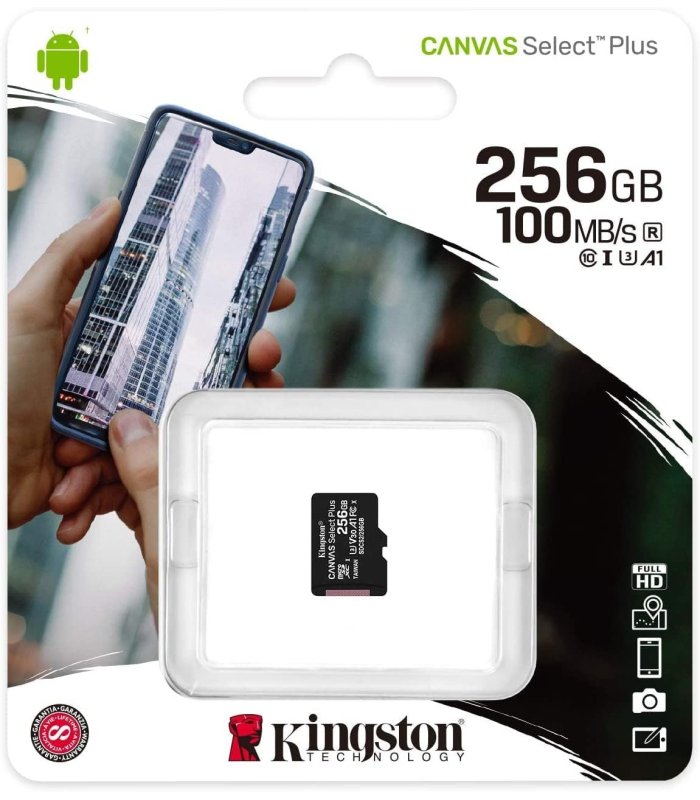 Osta Kingston Canvas Select Plus microSD Card 256GB Hea hind