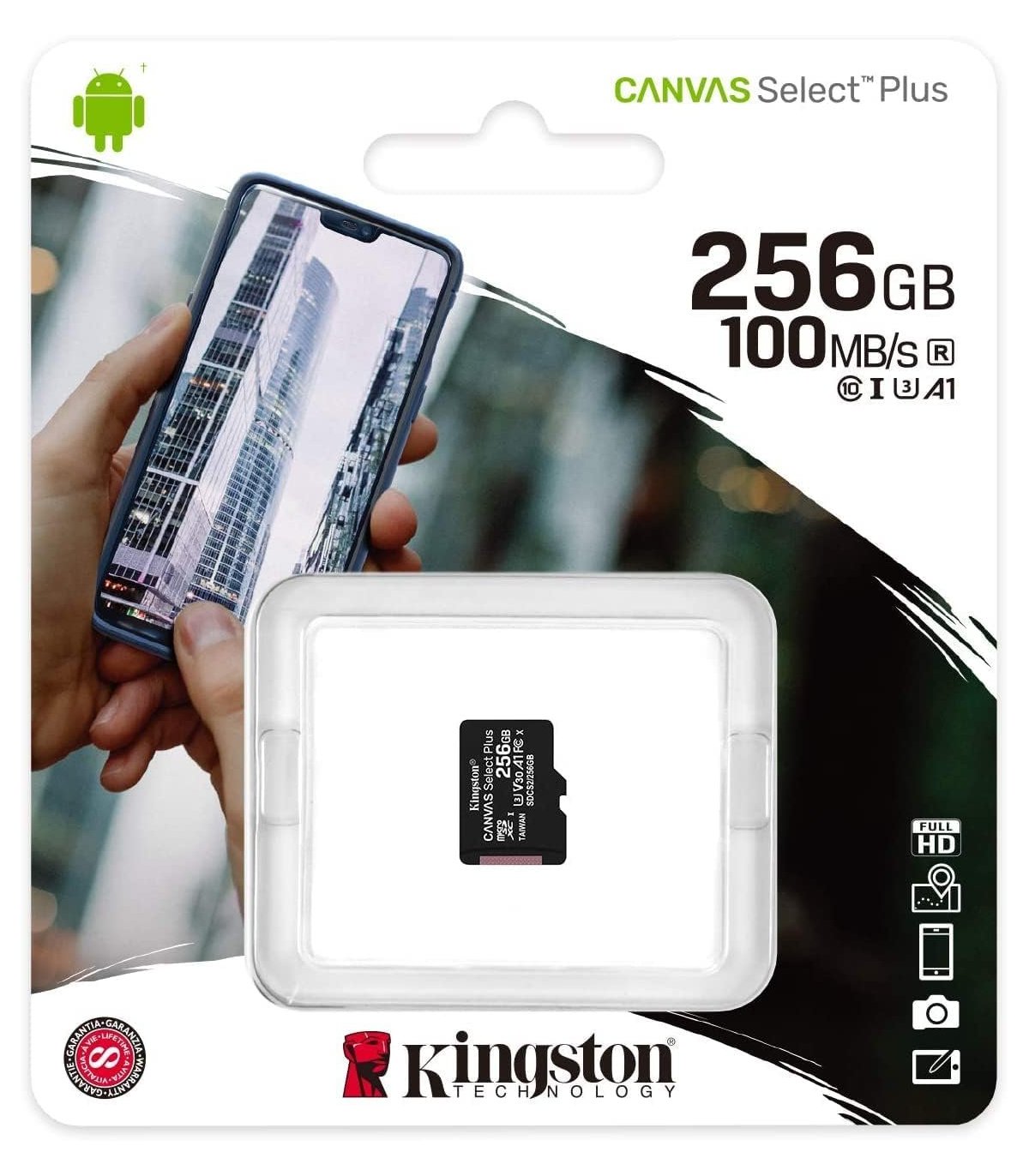Pirkt Kingston Canvas Select Plus microSD Card 256GB Lieliska cena