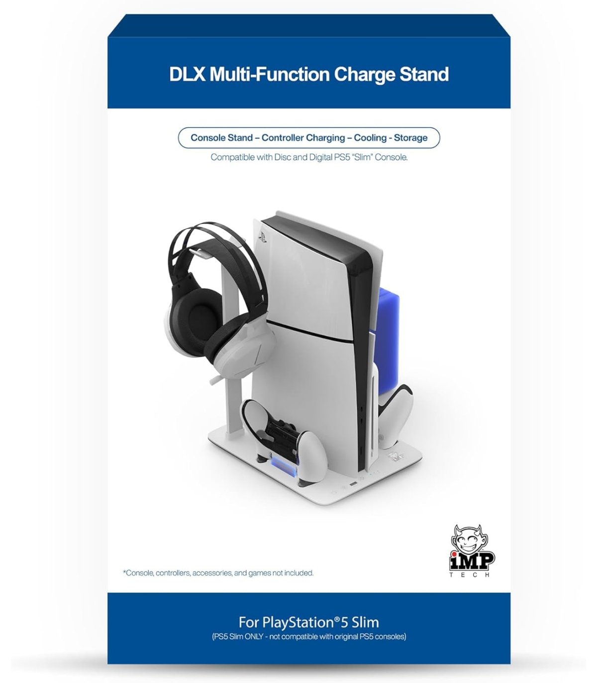 Buy Imp DLX Dual Charging Stand with Fan and Game Stand for PlayStation 5 (Slim, Digital) for Great Price
