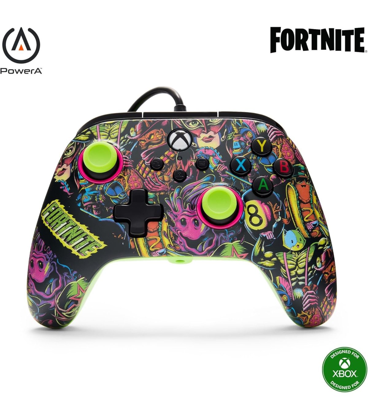 Pirkt Wired Controller PowerA Advanced Fortnite Glow XBOX One / Xbox Series Lieliska cena