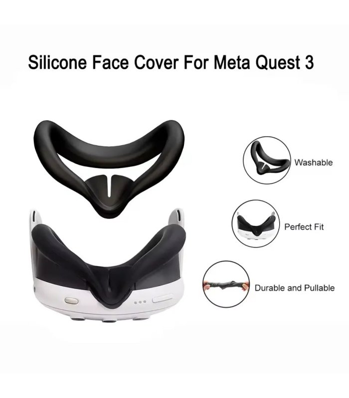 Pirkt Silikona sejas pārklājuma paliktnis Meta Quest 3 melns Lieliska cena