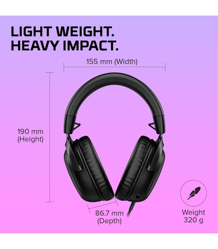 Įsigykite Žaidimų Ausinės Laidinės HyperX Cloud III Juodos PC / PS / Xbox Series /One Gera Kaina 