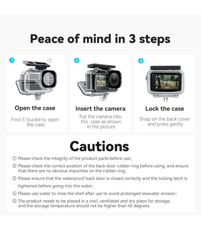 Купить Водонепроницаемый чехол для DJI Action 3/4/5 Pro Отличная цена