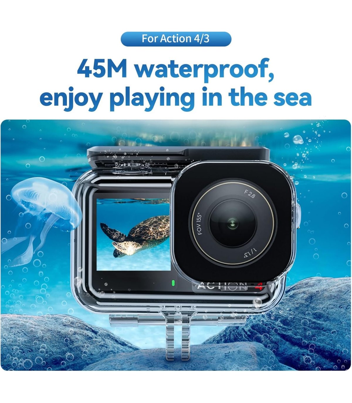 Pirkt Waterproof Case for DJI Action 3/4/5 Pro Lieliska cena