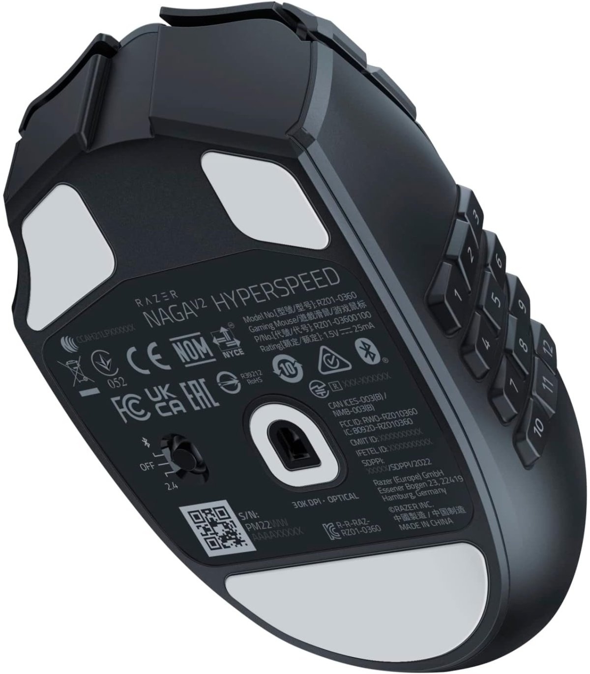 Pirkt Wireless Gaming Mouse Razer Naga V2 Hyperspeed Black Lieliska cena