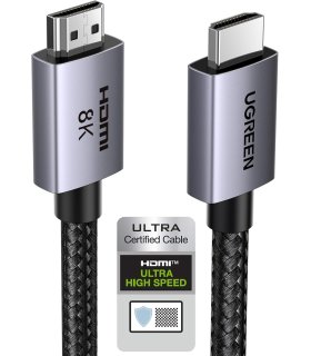 UGREEN HDMI 2.1 48Gbps, 8K/4K, with eARC, HDR and compatibility with PS5 and Xbox Series X/S (2 m)