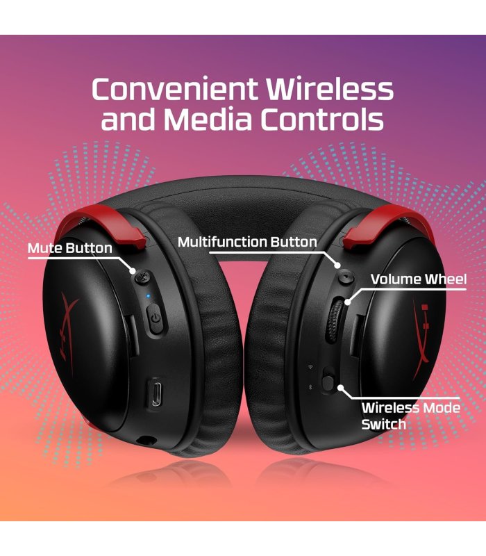 Osta Juhtmevabad kõrvaklapid HyperX Cloud III S must / punane, Bluetooth, 2.4GHz Hea hind