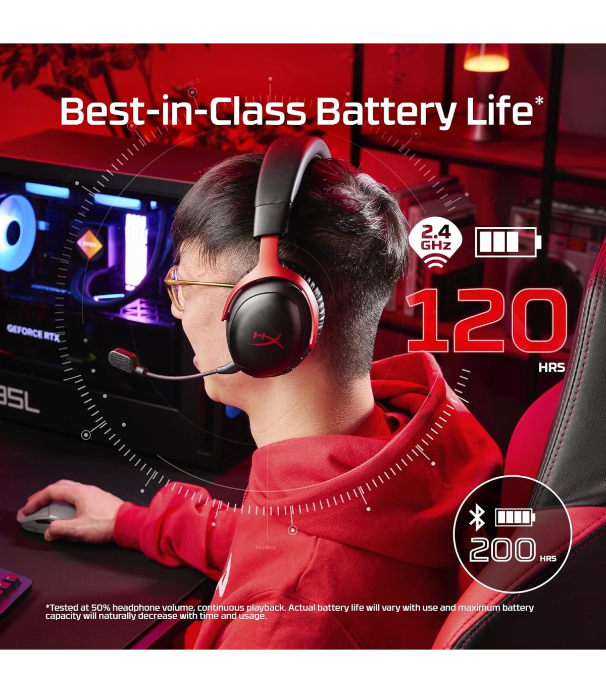 Купить Беспроводные наушники HyperX Cloud III S, черные/красные, Bluetooth, 2,4 ГГц Отличная цена