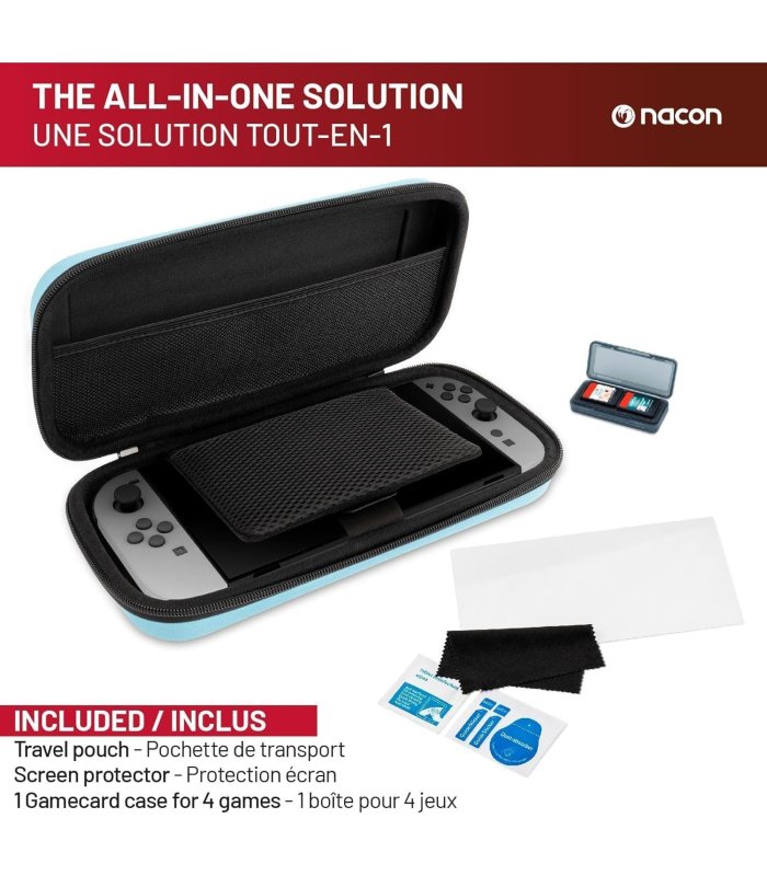 Įsigykite Nacon Kietas Dėklas Nintendo Switch 2 + Ekrano Apsauga ir Dežutė Žaidimams Gera Kaina 