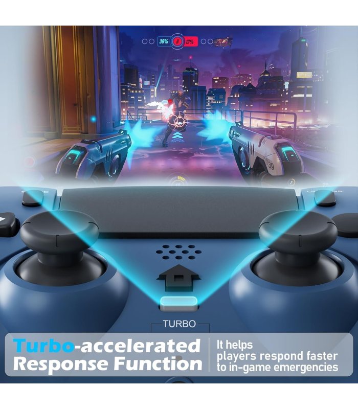 Buy CHEREEKI PS4 Wireless Controller Black / Blue for Great Price