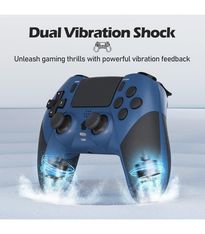 Купить Беспроводной контроллер CHEREEKI для PS4, черный/синий. Отличная цена