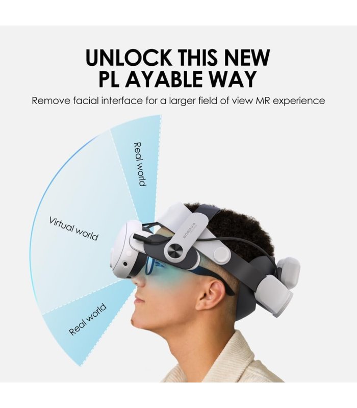 Buy BOBOVR M3 Pro Head Strap Compatible with Meta Quest 3/3S Magnetic 5200mAh Battery for Great Price