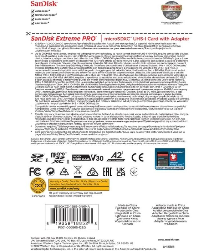 Buy SanDisk Extreme - 128GB microSDXC memory card with SD adapter for Great Price