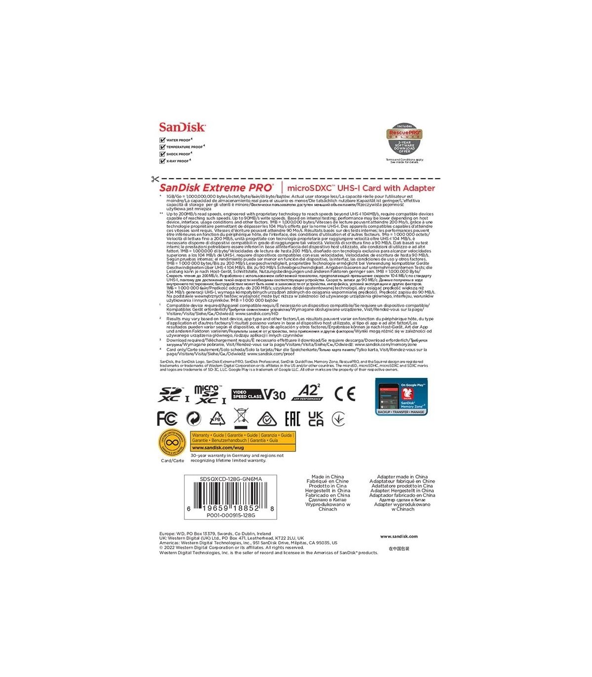 Įsigykite Atminties kortelė SanDisk Extreme MicroSDXC 128Gb Gera Kaina 