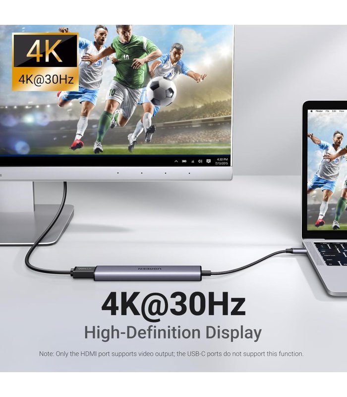 Купить UGREEN Revodok USB-C хаб, 5Gbps, 4K HDMI, PD 100W, 3x USB-A Отличная цена