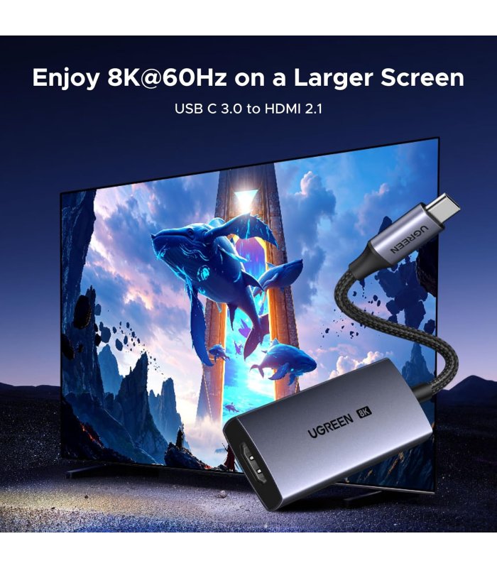 Osta UGREEN USB C HDMI adapter 2.1, kuni 8K@60Hz Hea hind