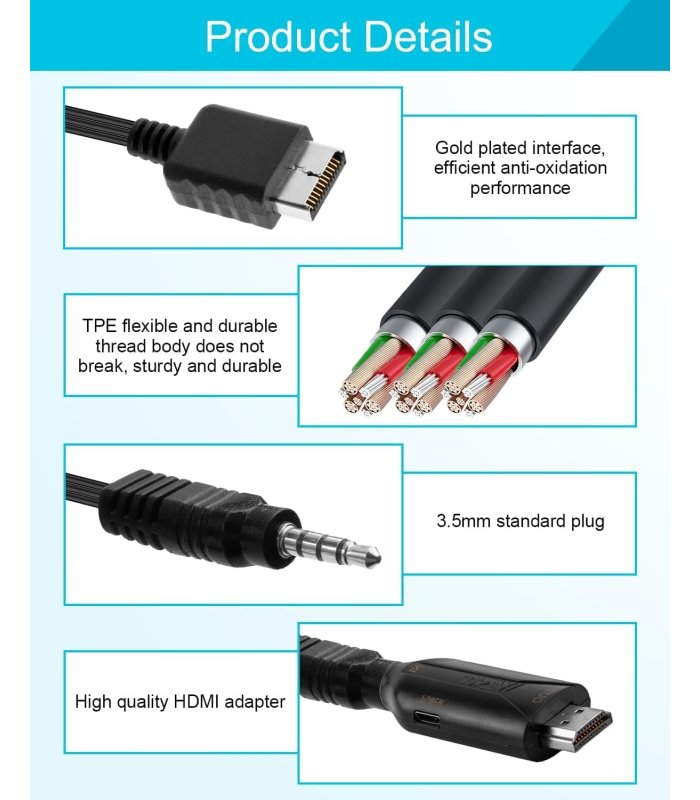 Купить KeyQueen PS1/PS2 в HDMI адаптер 1080P черный Отличная цена